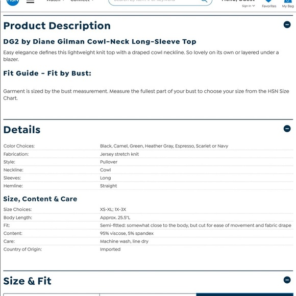 Nwt DIANE GILMAN cowl neck long sleeve top - Picture 3 of 4